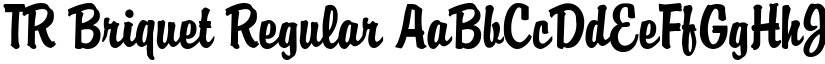 TR Briquet Regular font