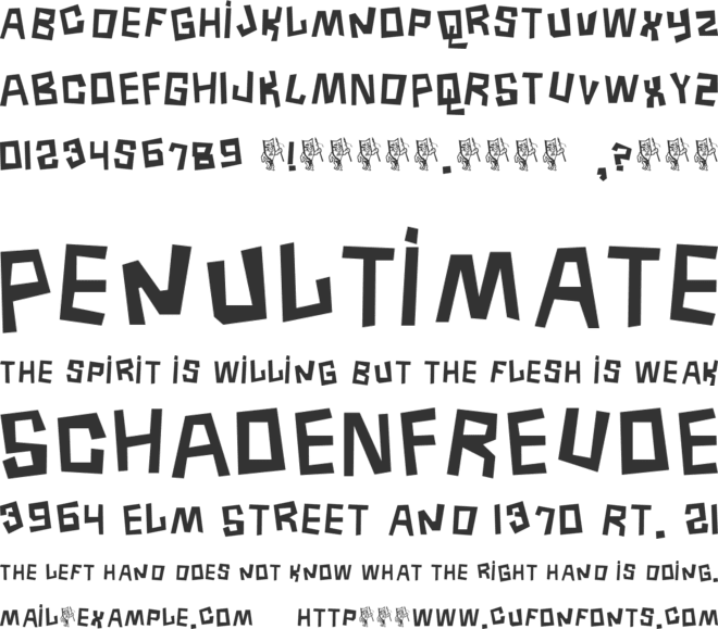 TR Borneo font preview