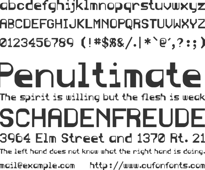 TR Blue font preview