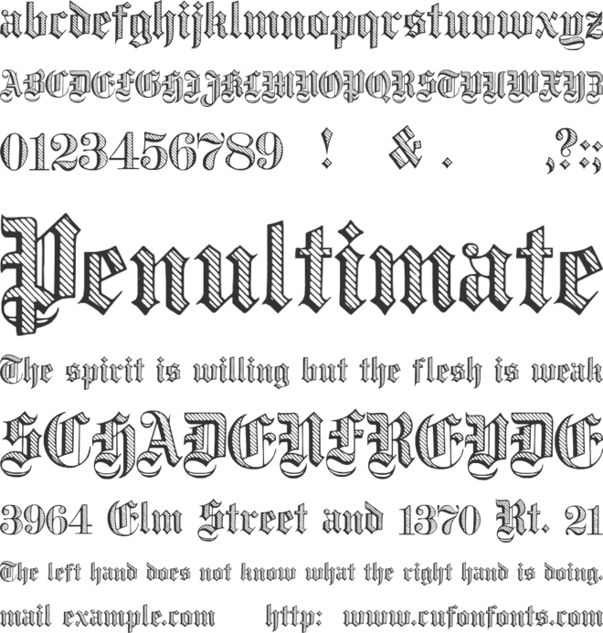 DampfPlatz font preview