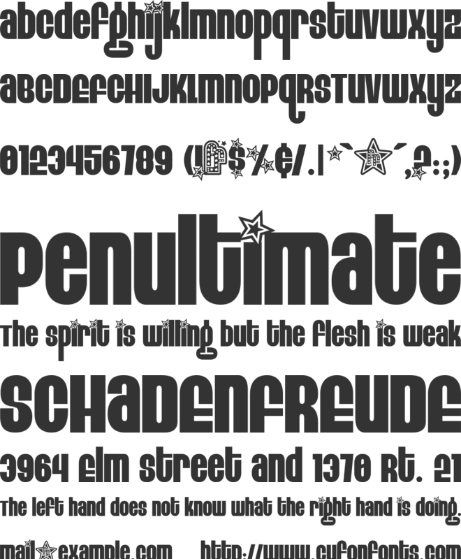 TR Eight Track font preview