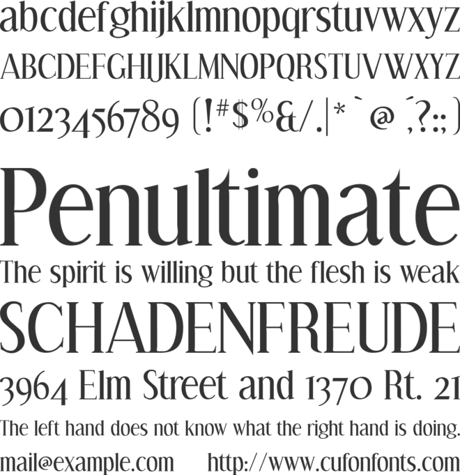 TR Effloresce font preview