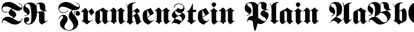 TR Frankenstein Plain font