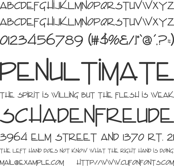 TR Enviro font preview