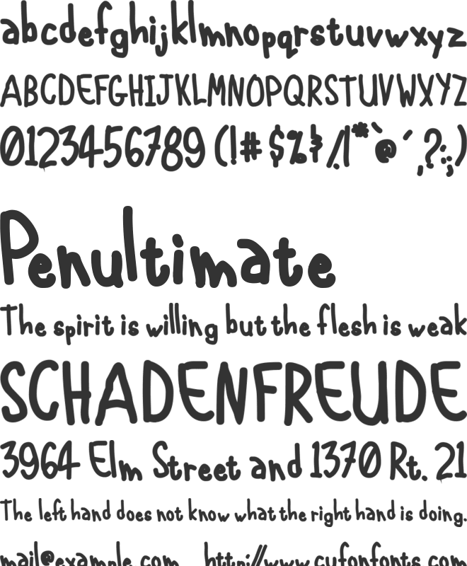 TR International Chunkfunk font preview