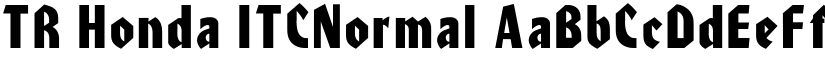 TR Honda ITCNormal font