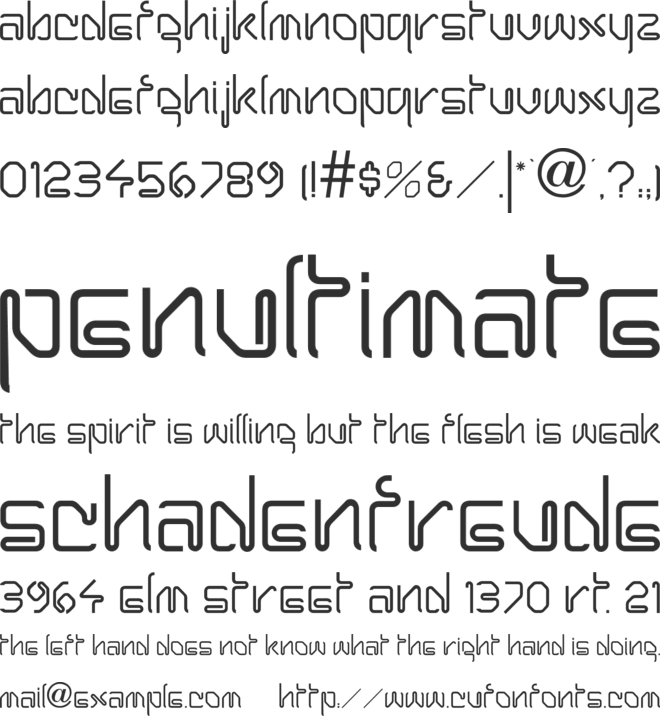 TR Harpoon font preview