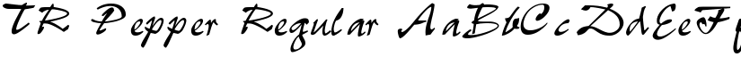 TR Pepper Regular font