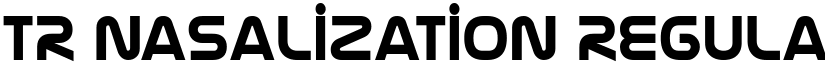 TR Nasalization Regular font