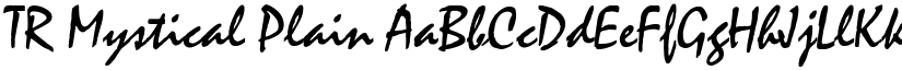 TR Mystical Plain font