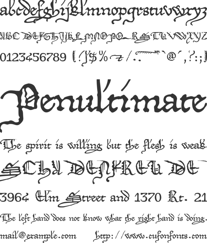 DeiGratia font preview