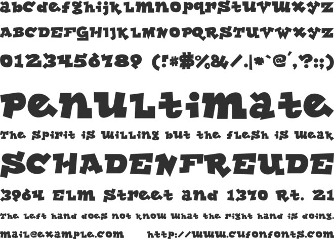 TR Lockergnome font preview