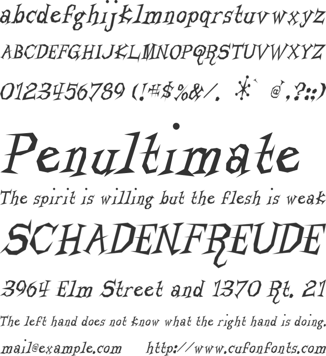 TR Living by Numbers font preview