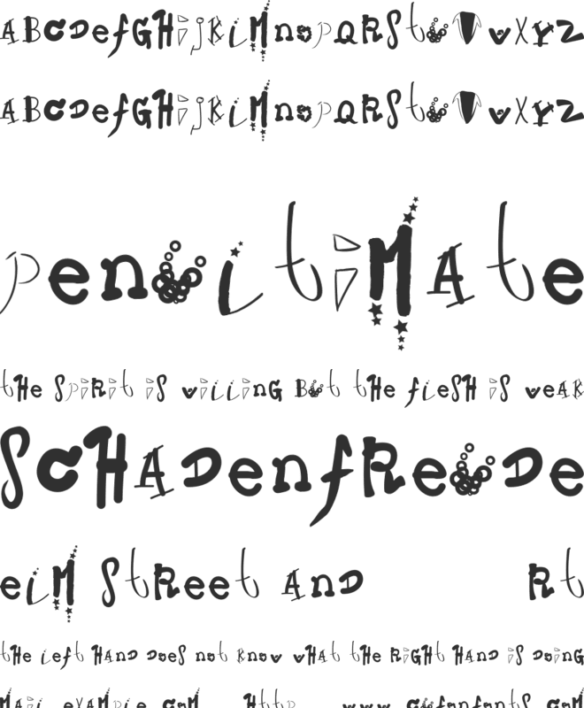 HieronymusBoschian font preview