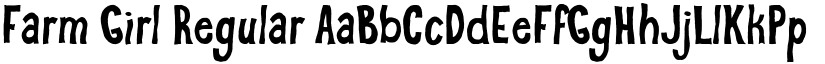 Farm Girl Regular font