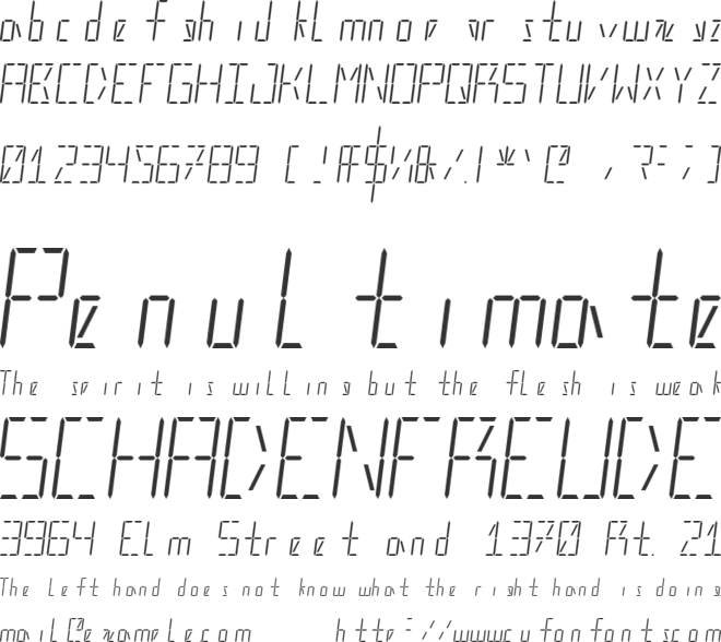 Diamond Lifts Gen1 V2 font preview