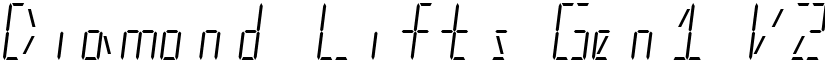 Diamond Lifts Gen1 V2 Regular font