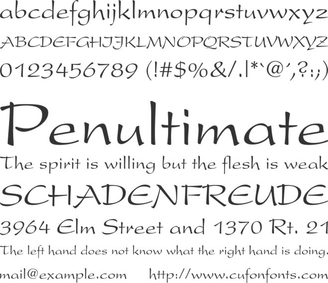 TrSah President font preview