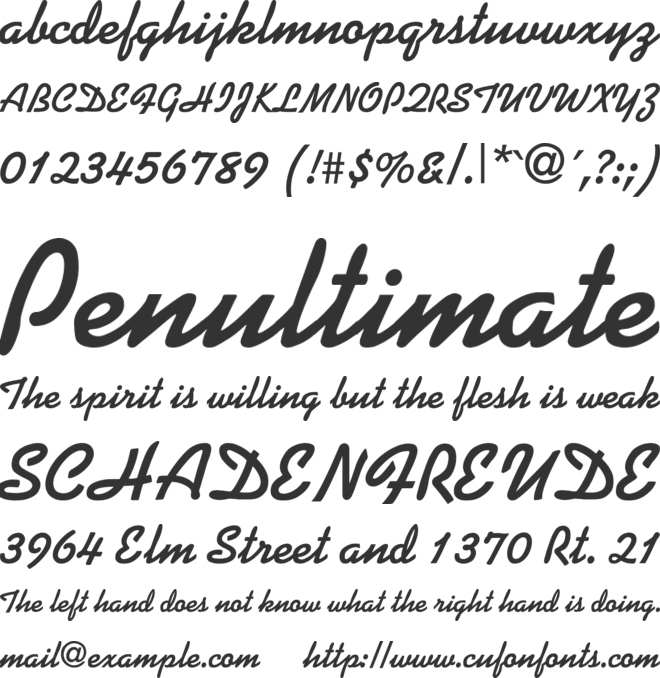 TrSah Alako- font preview