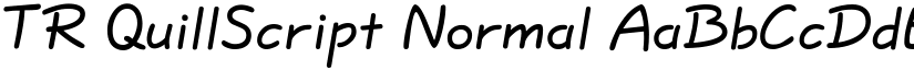 TR QuillScript Normal font