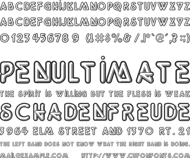 TR Quicksilver font preview