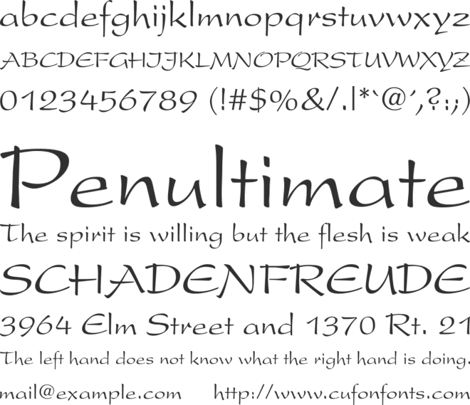 TR President font preview