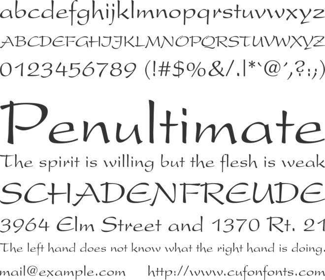 TR President font preview