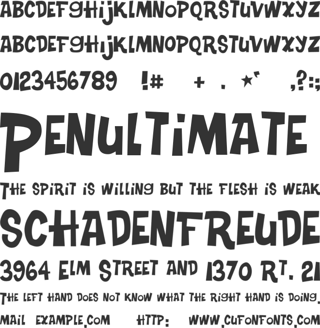 Turkey Sandwich font preview