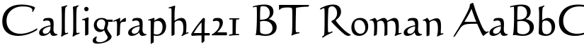 Calligraph421 BT Roman font