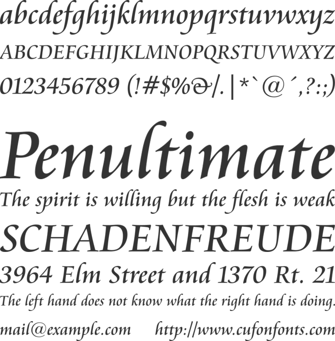 Cataneo BT font preview