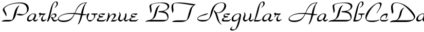 ParkAvenue BT Regular font
