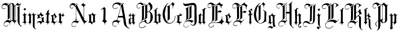 Minster No 1 font