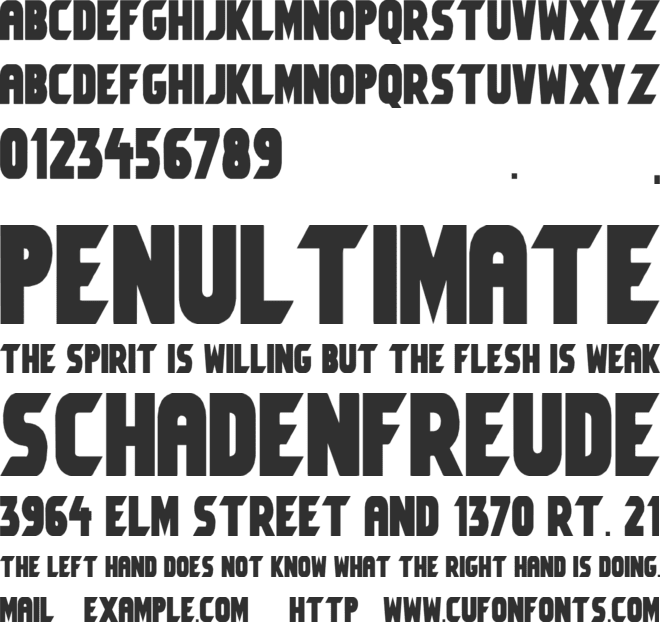 Umbro Solid font preview