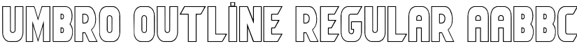 Umbro Outline Regular font