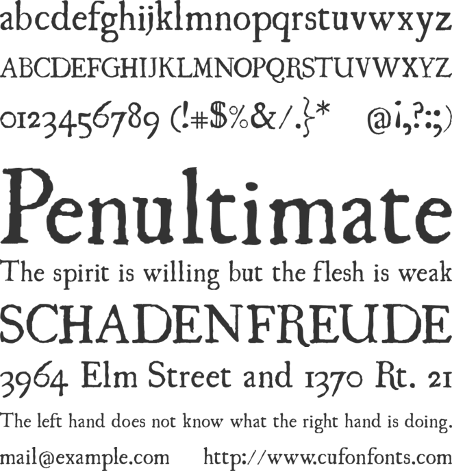 UglyQua font preview