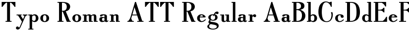 Typo Roman ATT Regular font