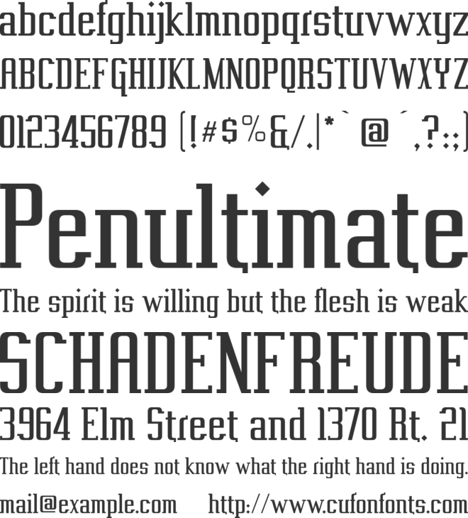 Vahika font preview