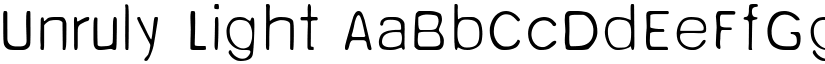 Unruly Light font