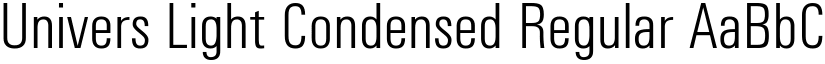 Univers Light Condensed Regular font