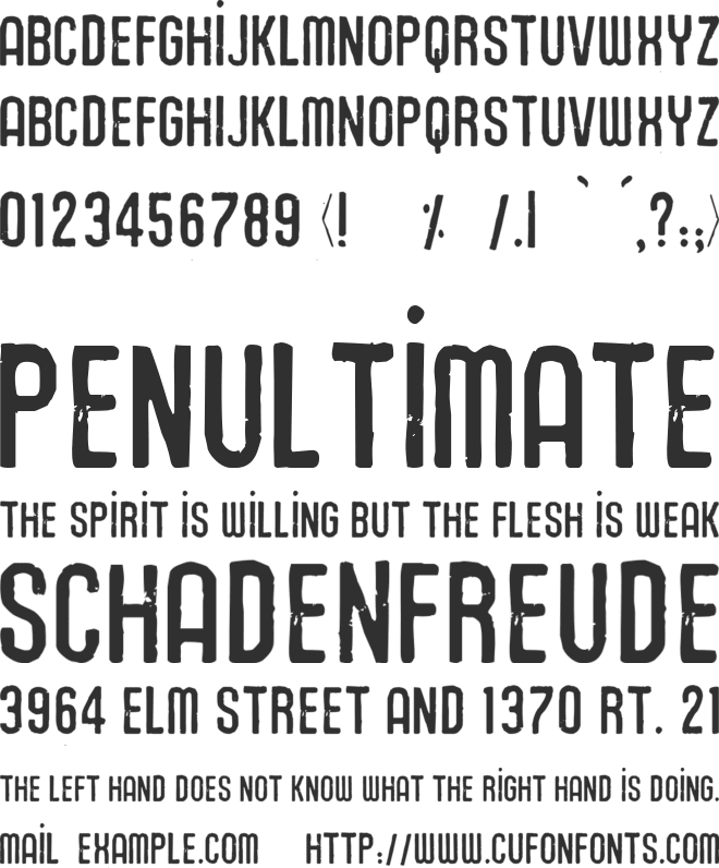 Union Agrochem font preview