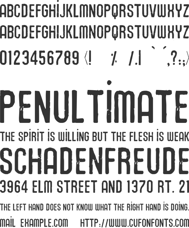 Union Agrochem font preview