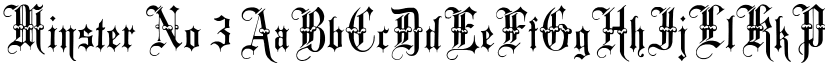 Minster No 3 font