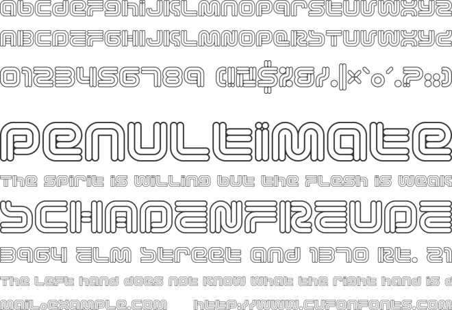 Vectroid Astro font preview