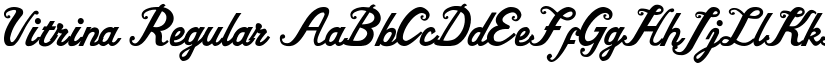 Vitrina Regular font