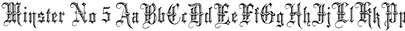Minster No 5 font