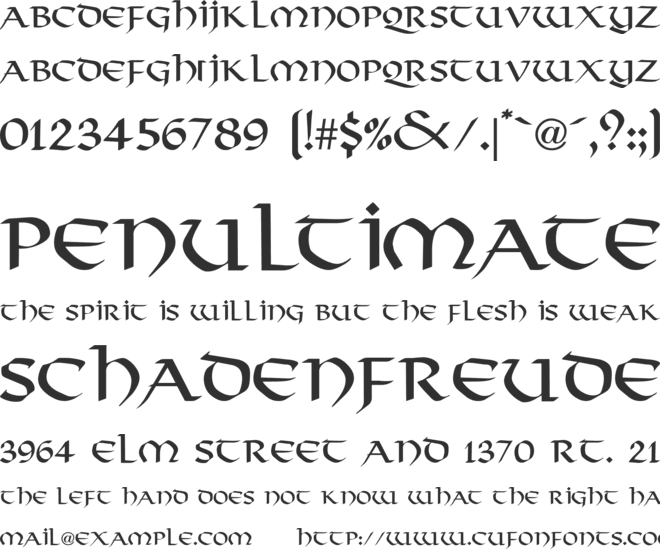 Viking-Normal font preview
