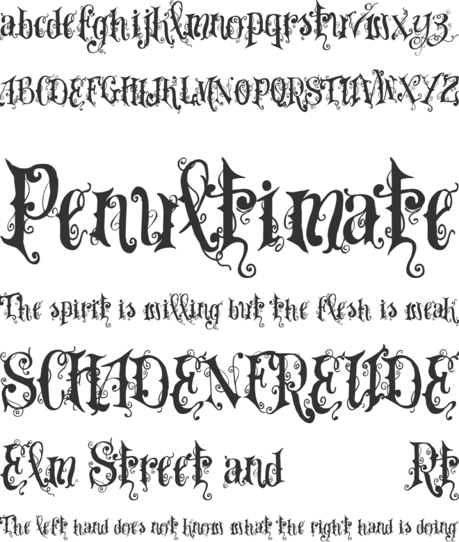 VTKS Dear Love font preview