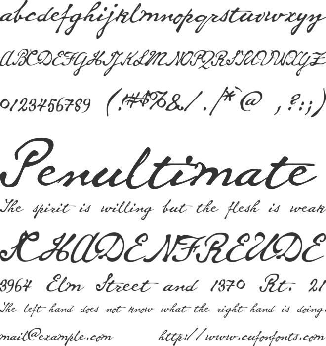 Whitechapel BB font preview