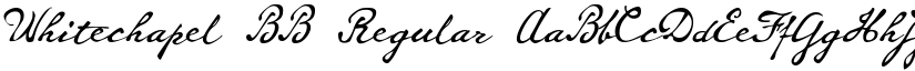 Whitechapel BB Regular font