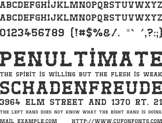 West Test font preview